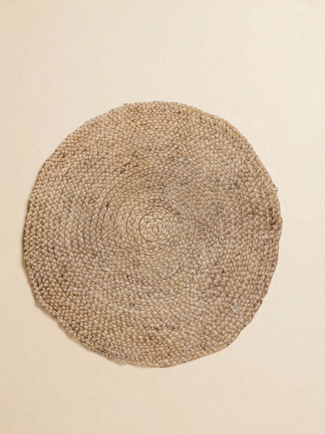Braided Natural Round Jute Rug - Size: 2.8 x 2.8