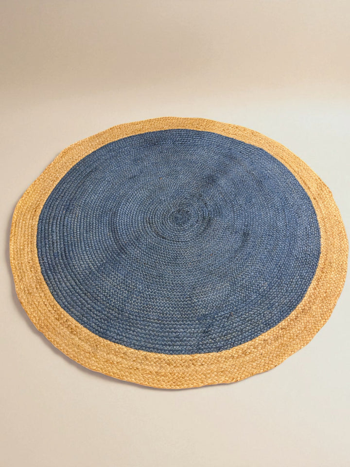 Braided Overdyed Round Jute Rug - Size: 4 x 4