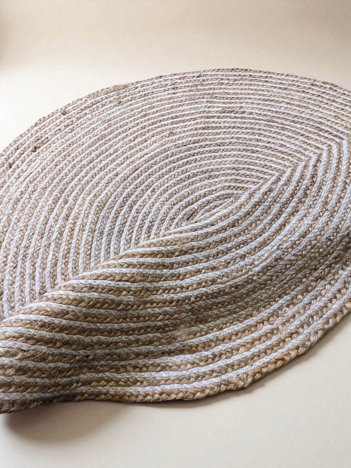 Chunky Natural Jute Rug - Size: 4 x 4