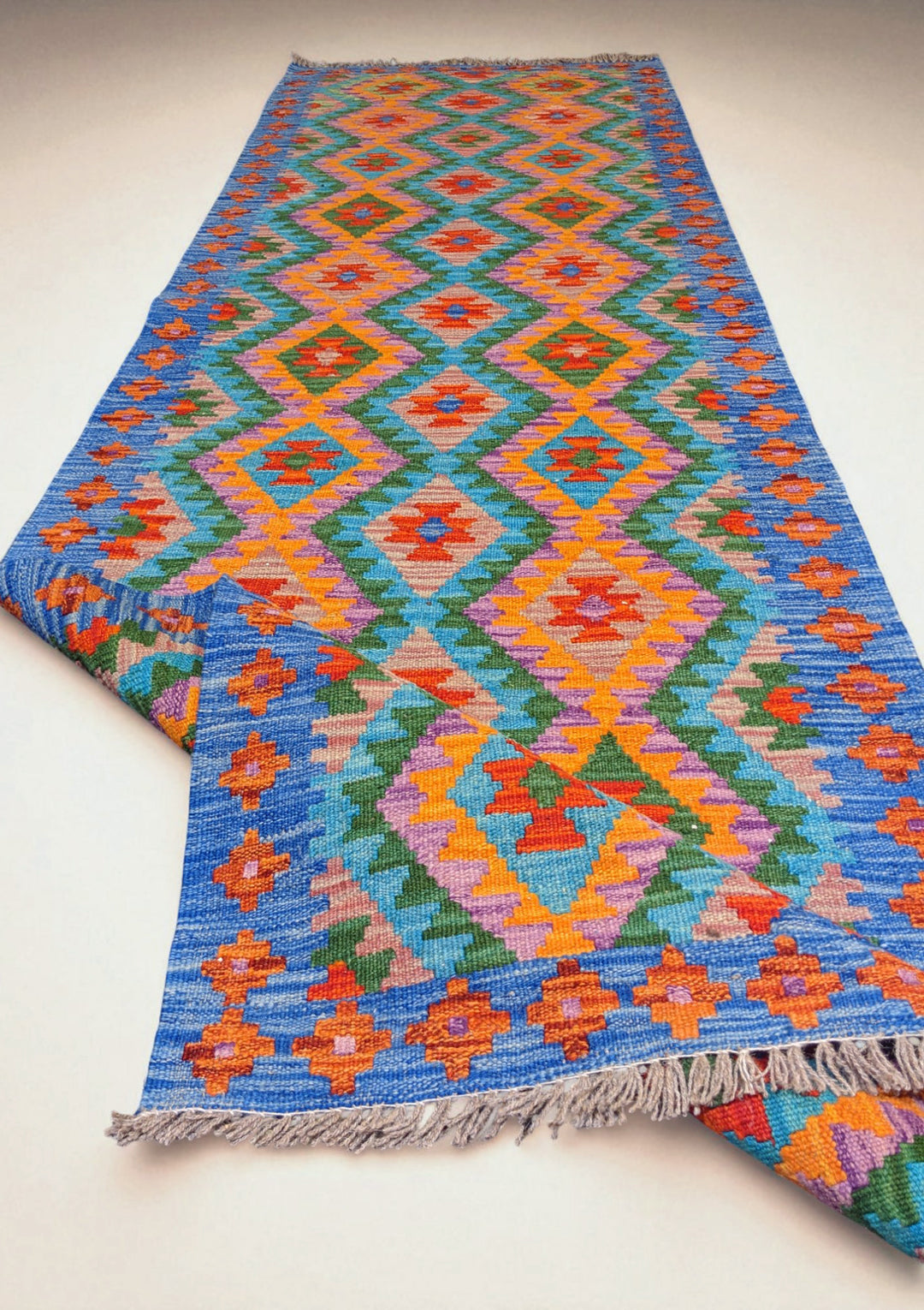 Maimana Afghanistan Kilim Rug - Size: 9.7 x 2.8