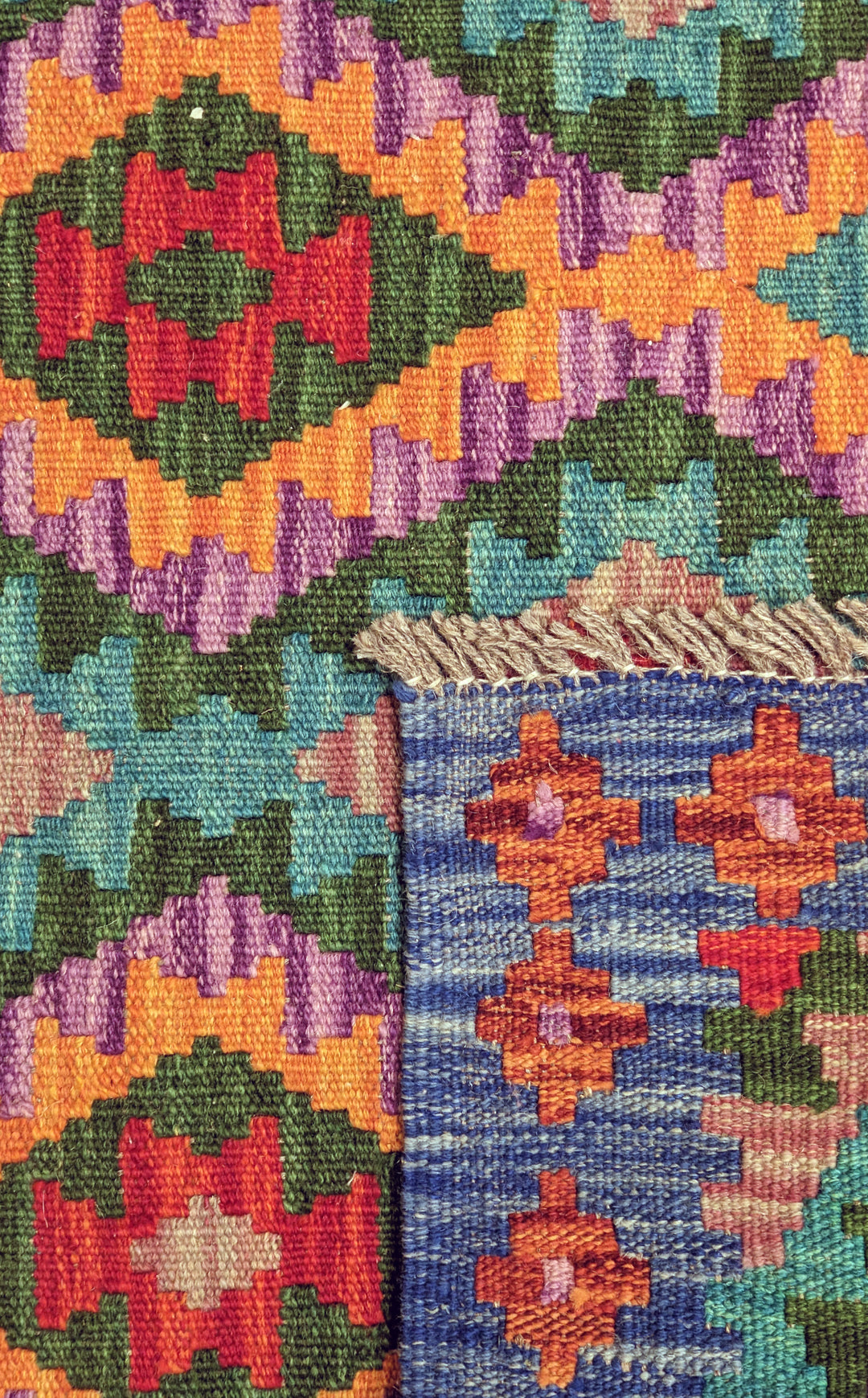 Maimana Afghanistan Kilim Rug - Size: 9.7 x 2.8