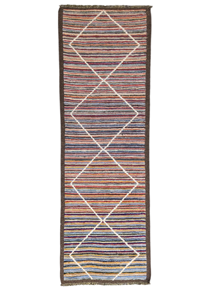 Moroccan Modern Runner - Size: 10.4 x 3