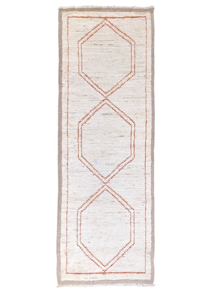 Moroccan Modern Runner - Size: 8.2 x 2.9