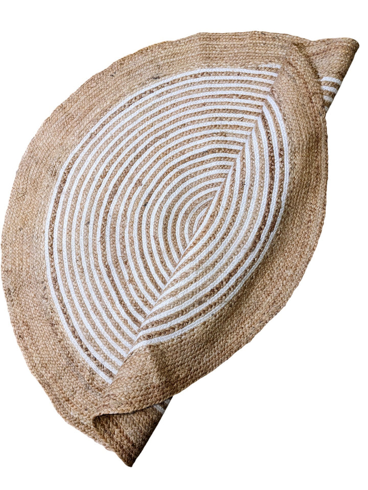 Braided Natural Round Jute Rug - Size: 3.11 x 3.11