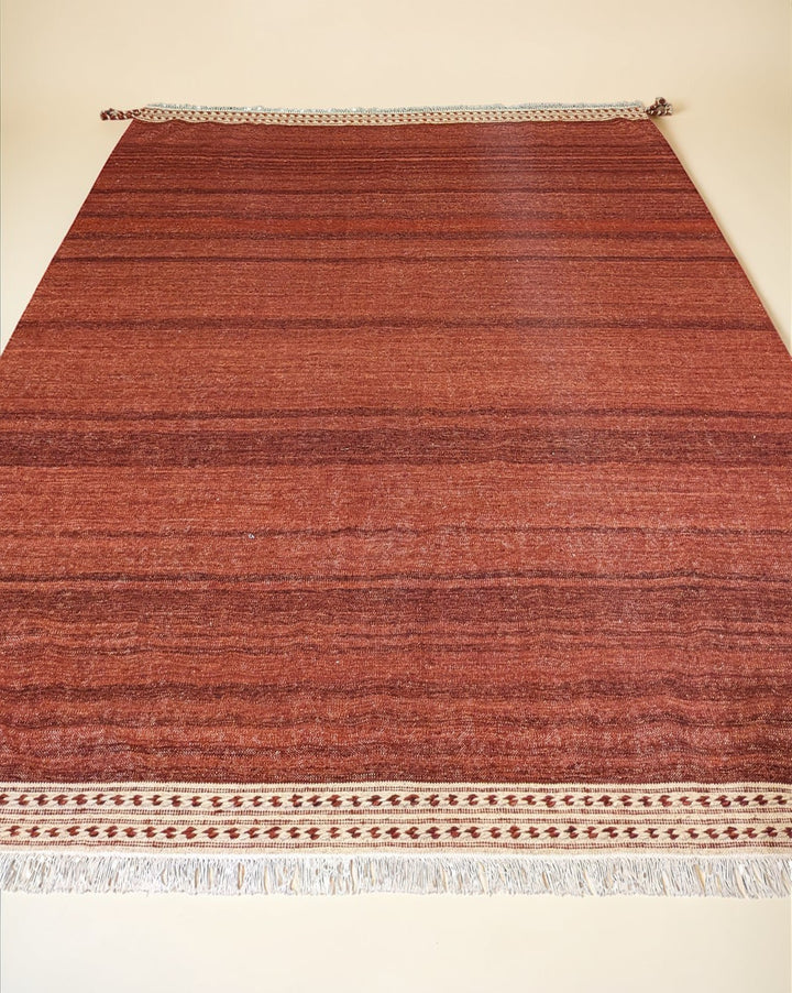 Modern Flatweave Wool Rug - Size: 10.3 x 8.5