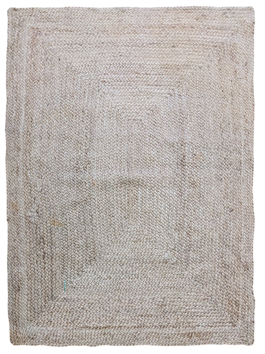 Flatweave Natural Jute Rug - Size: 5.8 x 4.1