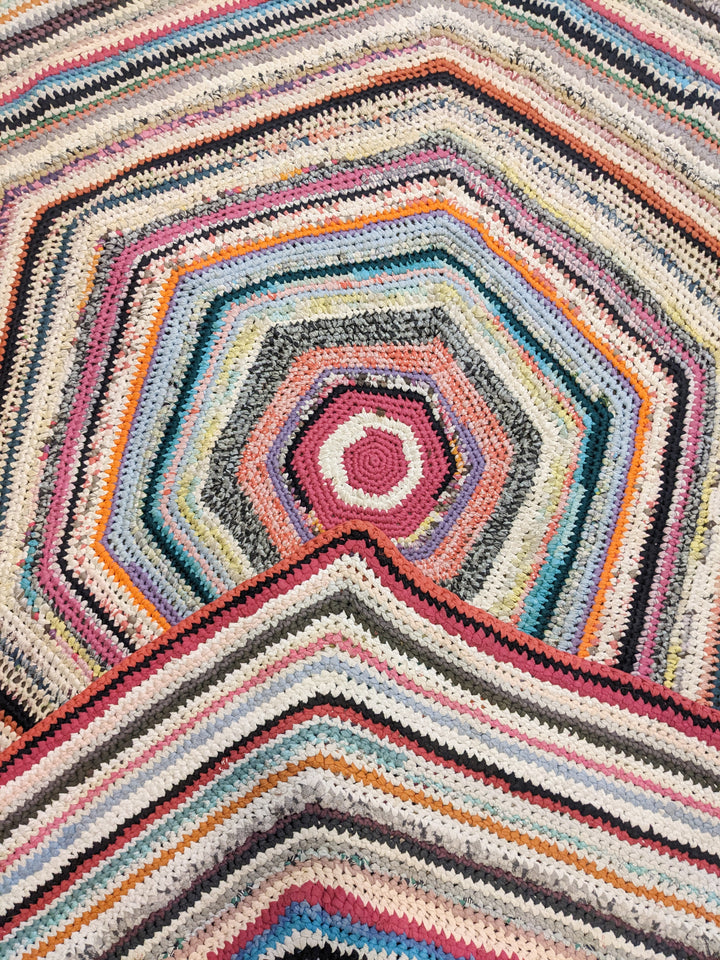 Cotton Modern Flatweave Rug - Size: 8 x 8