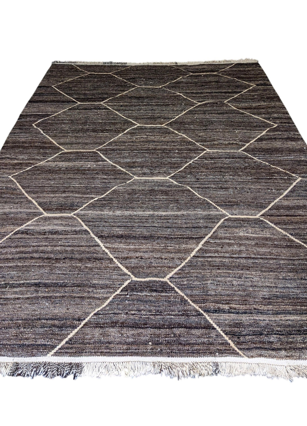 Moroccan Flatweave Rug - Size: 10.7 x 8.2