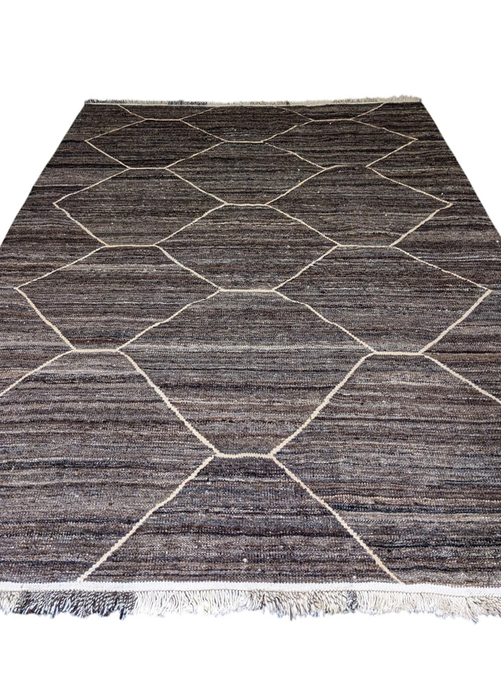 Moroccan Flatweave Rug - Size: 10.7 x 8.2