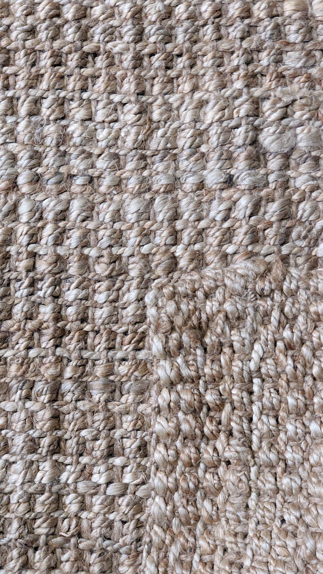 Chunky Natural Jute Rug - Size: 11.7 x 7.7