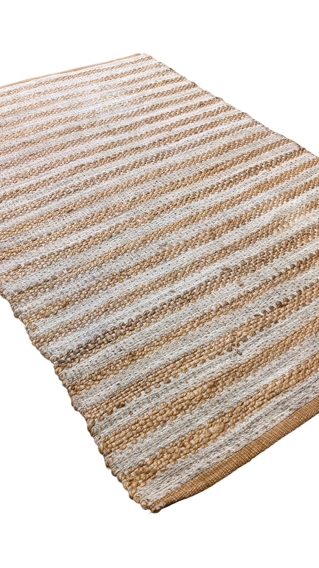 Flatweave Natural Jute Rug - Size: 5.1 x 3.1