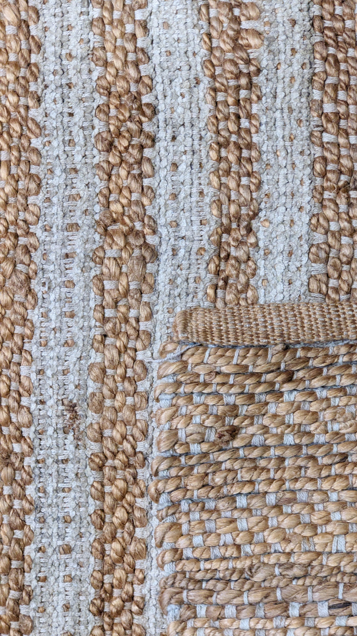 Flatweave Natural Jute Rug - Size: 5.1 x 3.1