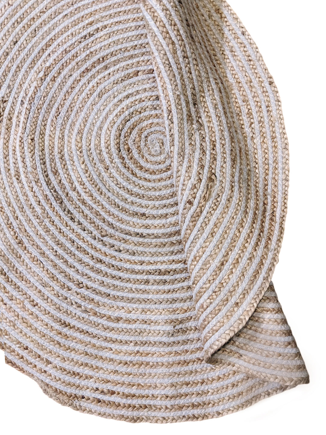 Braided Natural Round Jute Rug - Size: 4 x 4
