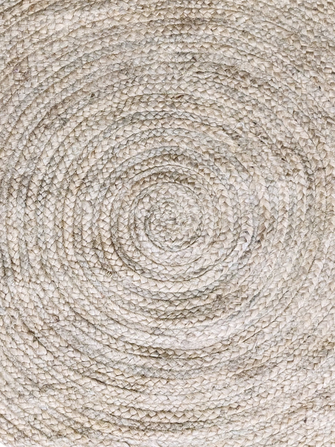 Braided Natural Round Jute Rug - Size: 3.5 x 3.5