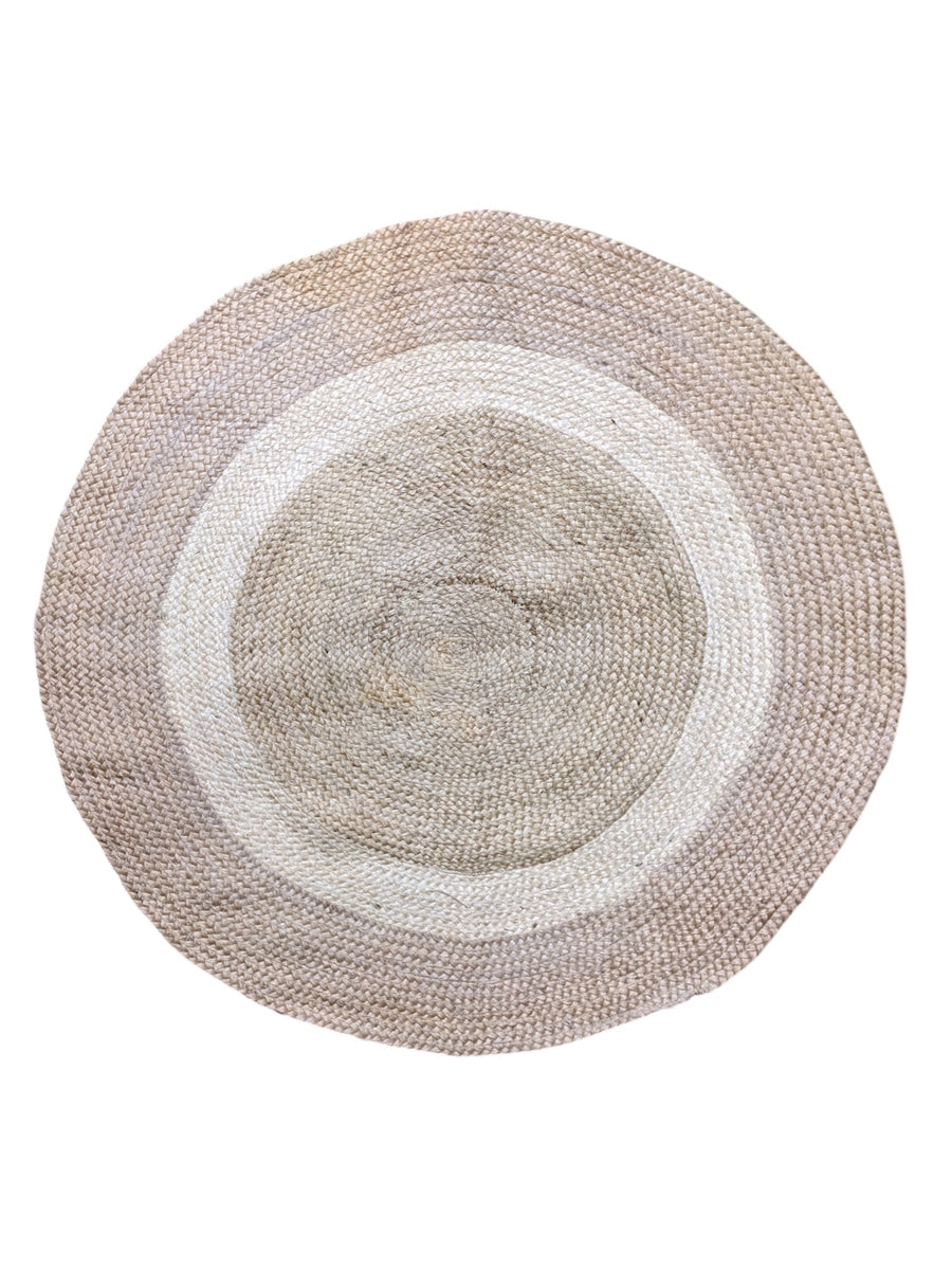 Braided Natural Round Jute Rug - Size: 4.2 x 4.2