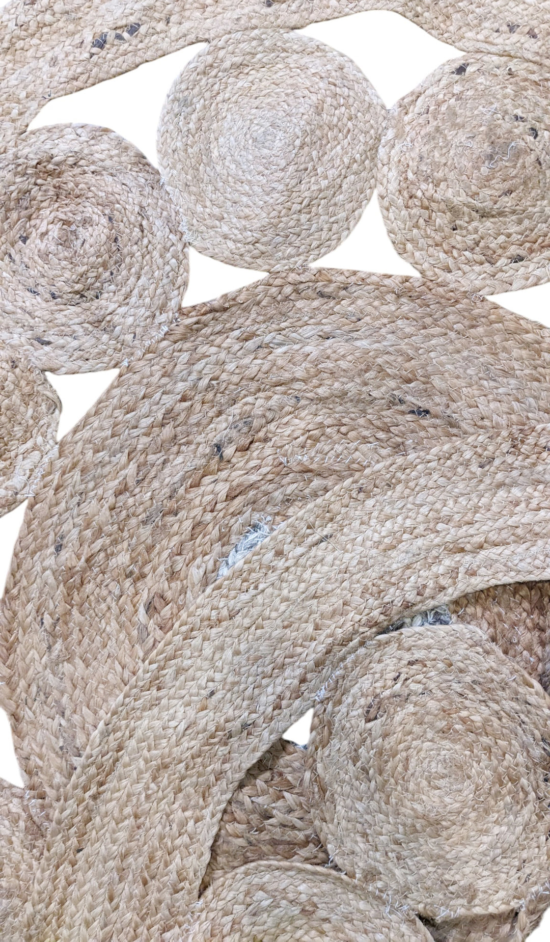 Braided Natural Round Jute Rug - Size: 4 x 4