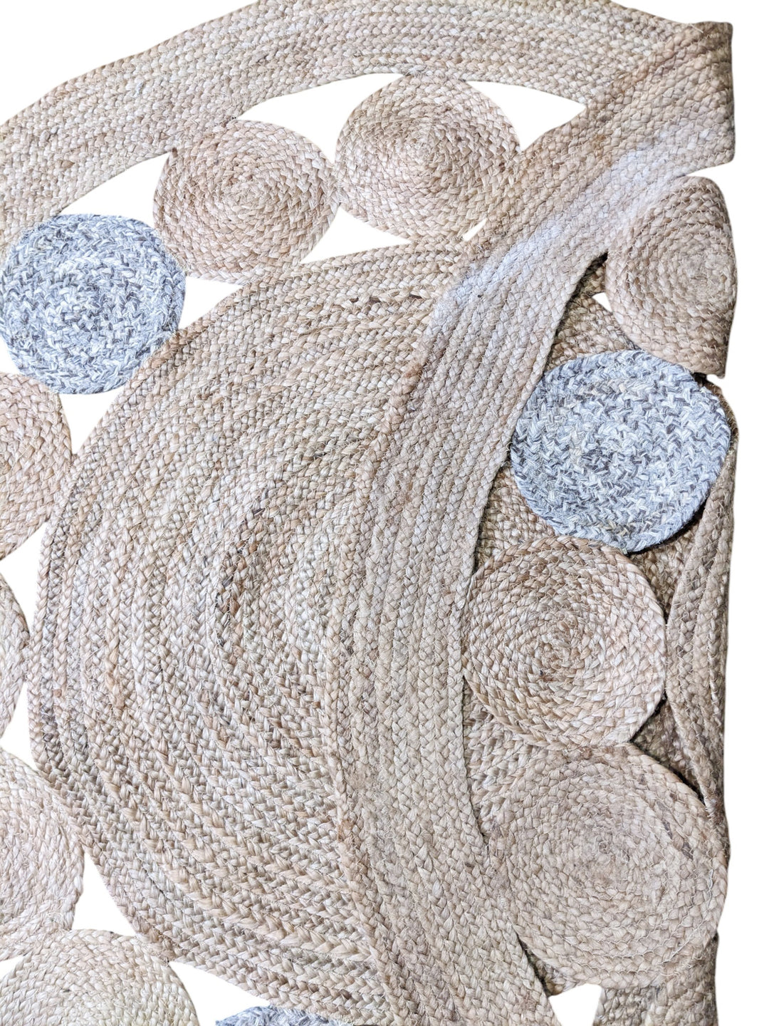 Braided Natural Round Jute Rug - Size: 4.8 x 4.8
