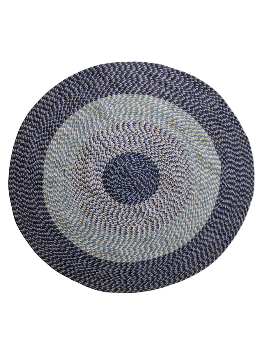 Braided Natural Round Jute Rug - Size: 5.9 x 5.9