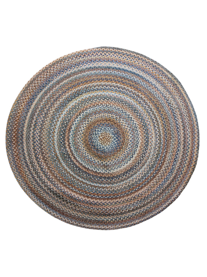 Braided Natural Round Jute Rug - Size: 6 x 6