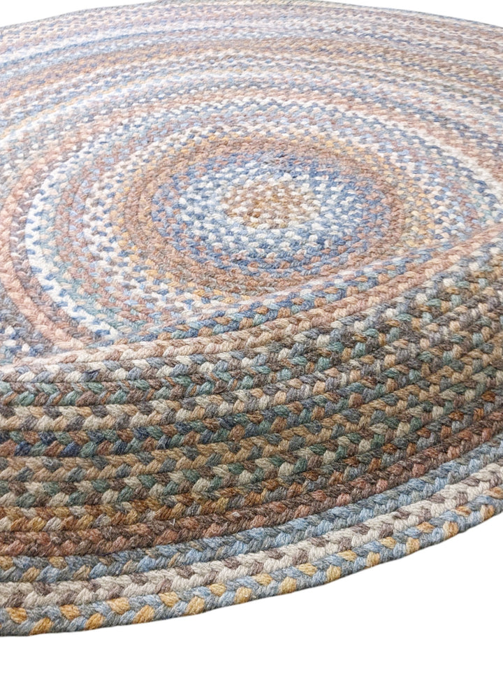 Braided Natural Round Jute Rug - Size: 6 x 6