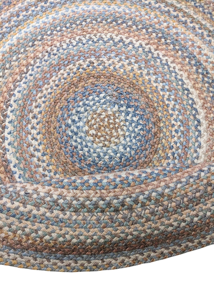 Braided Natural Round Jute Rug - Size: 6 x 6