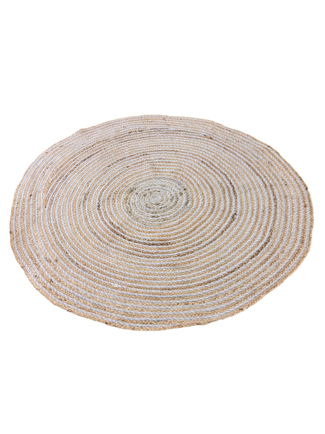 Braided Natural Round Jute Rug - Size: 3.10 x 3.10