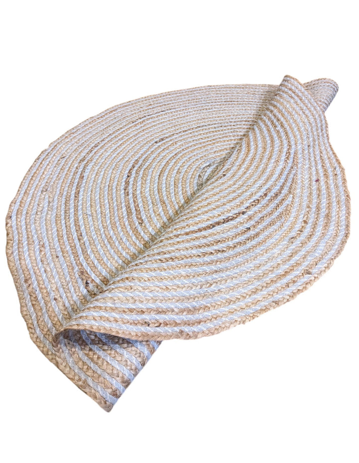Braided Natural Round Jute Rug - Size: 3.10 x 3.10