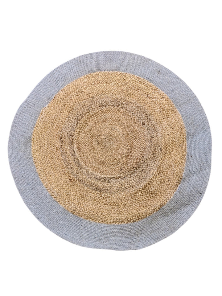 Braided Natural Round Jute Rug - Size: 2.9 x 2.9