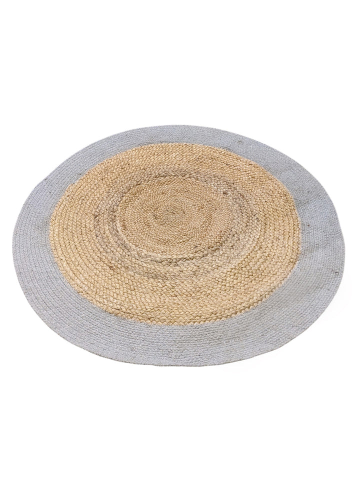 Braided Natural Round Jute Rug - Size: 2.9 x 2.9