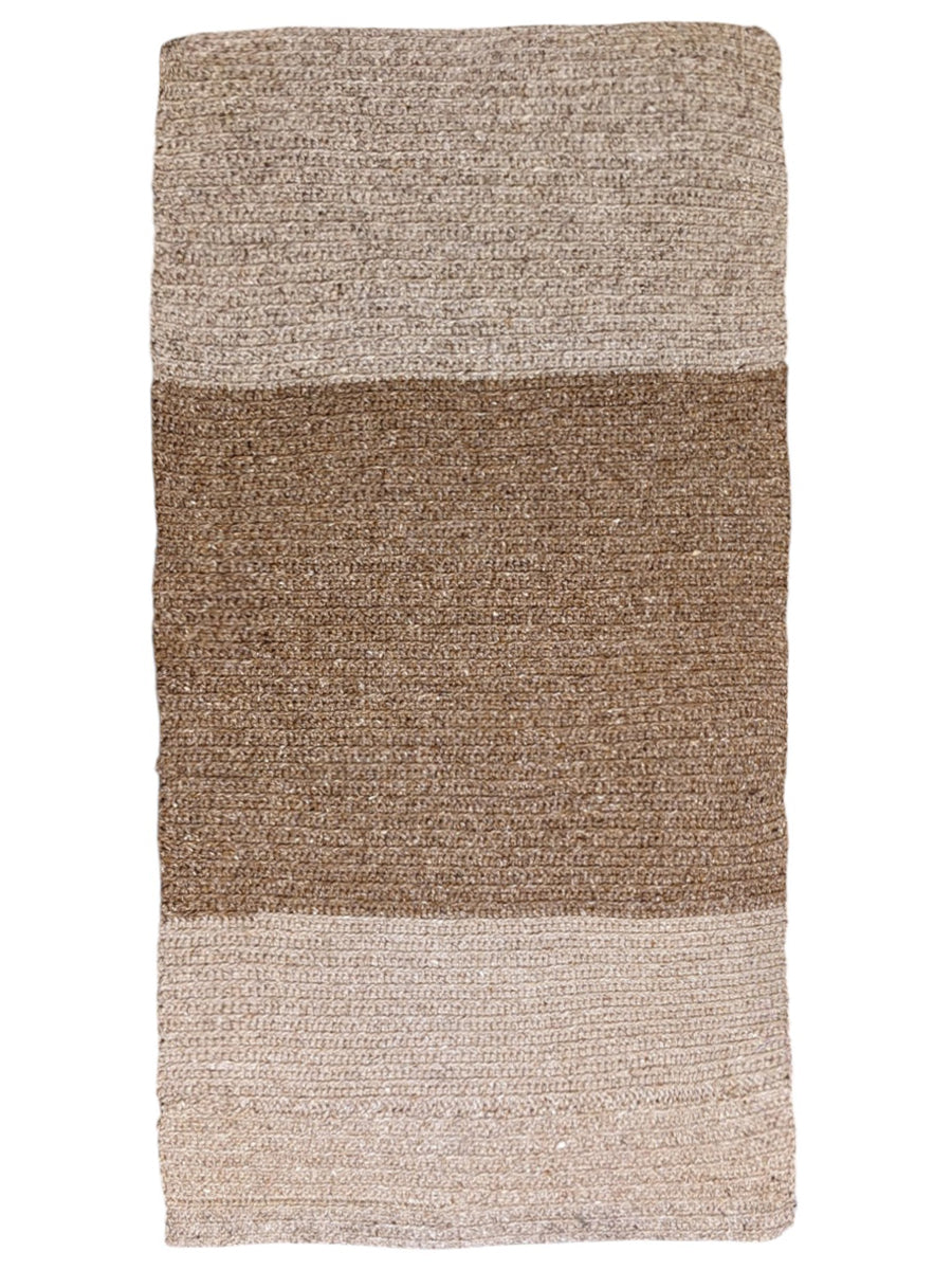 Braided Overdyed Jute Rug - Size: 7.1 x 3.9