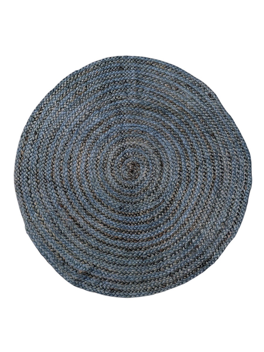 Braided Overdyed Round Jute Rug - Size: 2.10 x 2.10