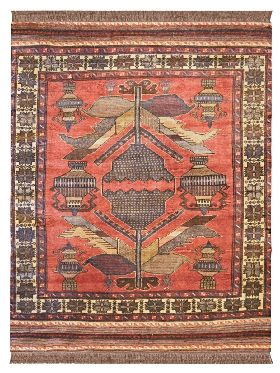 Afghani Barjesta Tribal Rug - Size: 6 x 4.5 - Imam Carpet Co