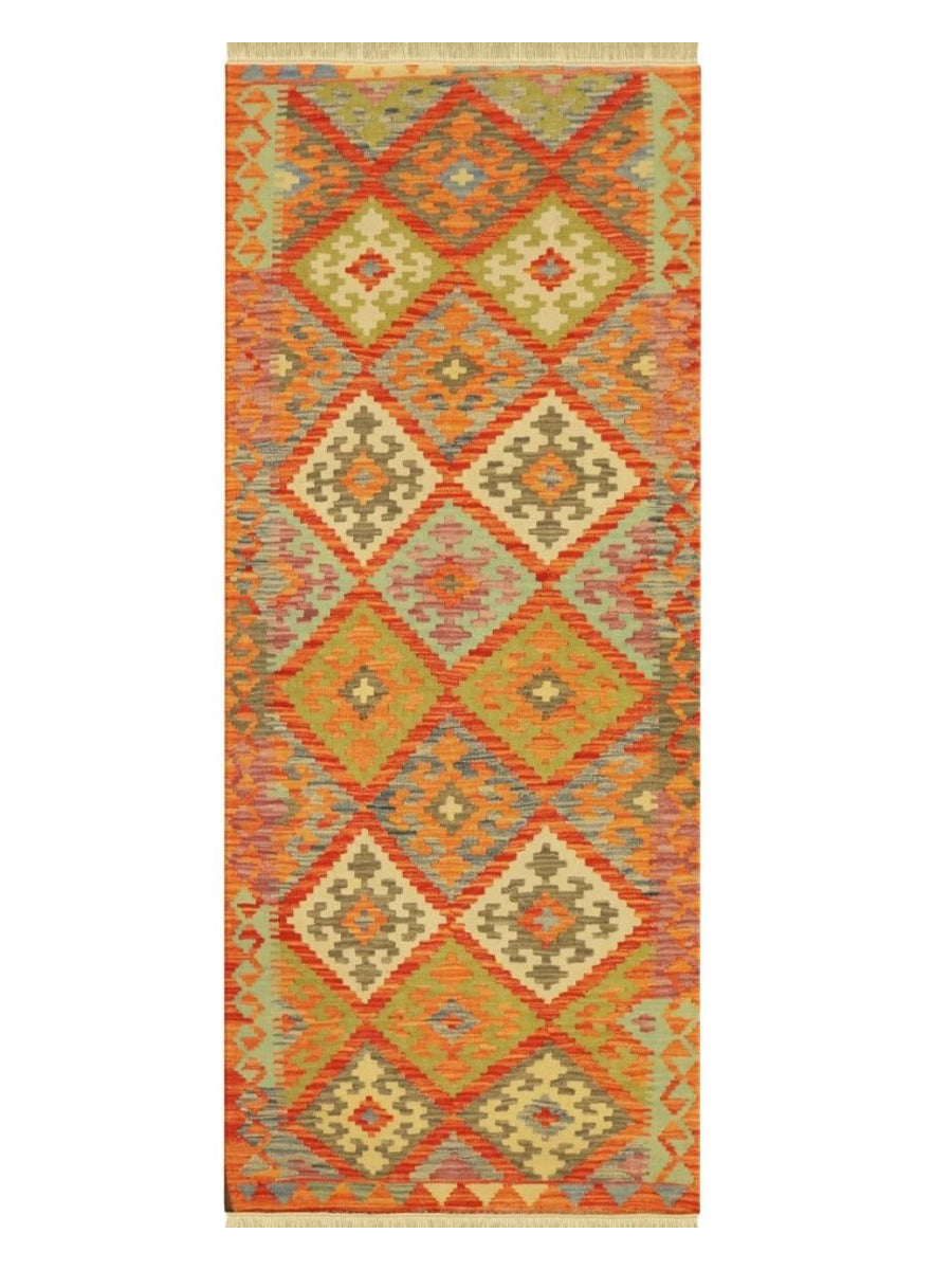 Afghani Chobi Kilim - Size: 2.2 x 6.4 - Imam Carpet Co