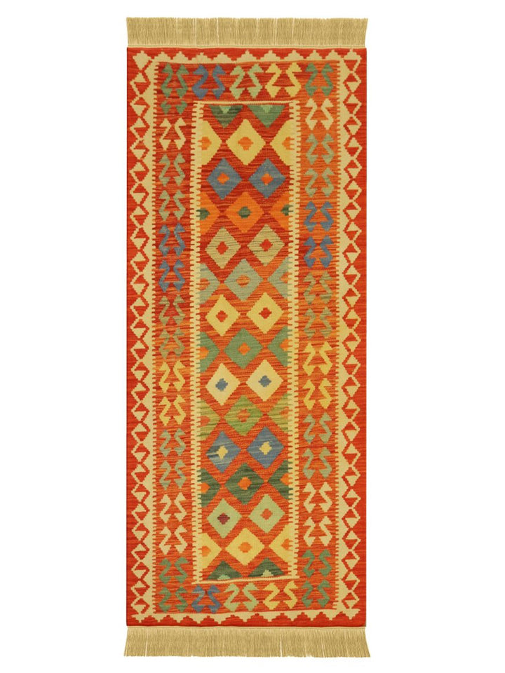 Afghani Chobi Kilim - Size: 2.5 x 6.2 - Imam Carpet Co