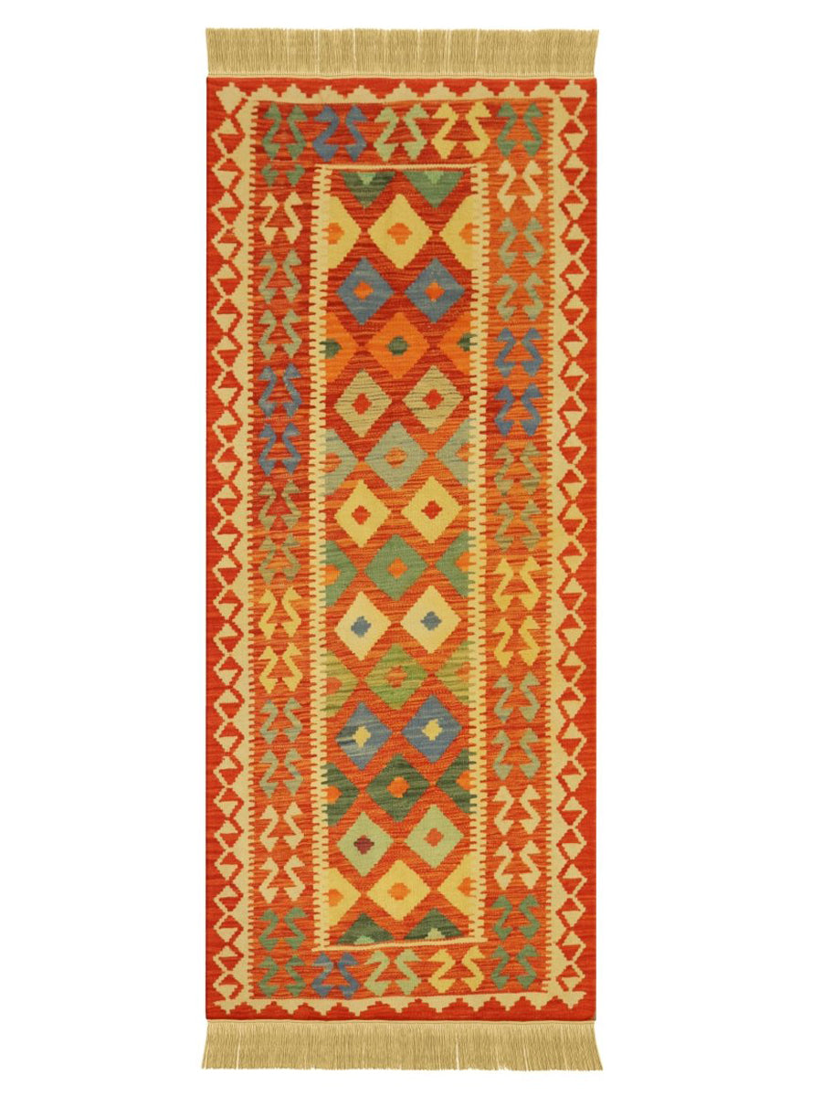 Afghani Chobi Kilim - Size: 2.5 x 6.2 - Imam Carpet Co