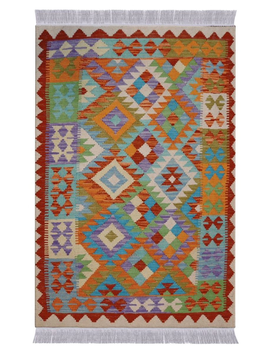 Afghani Chobi Kilim - Size: 3 x 5