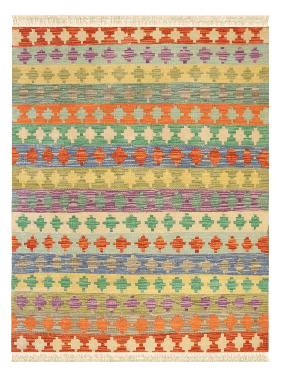 Colorful Bohemian Kilim - Size: 4.8 x 3.4 - Imam Carpet Co