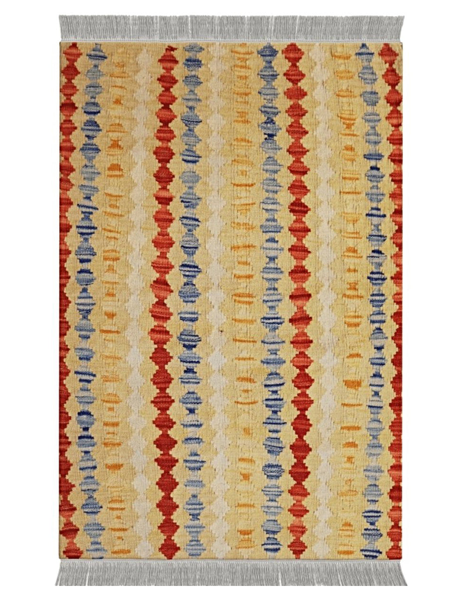 Colorful Bohemian Kilim - Size: 3.8 x 2.10