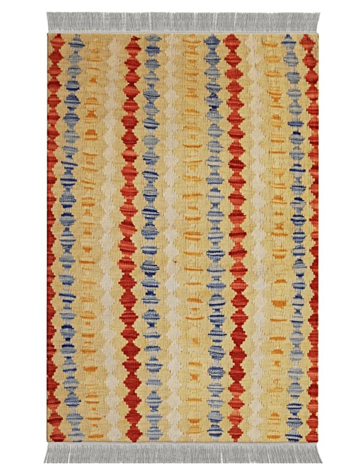 Colorful Bohemian Kilim - Size: 3.8 x 2.10