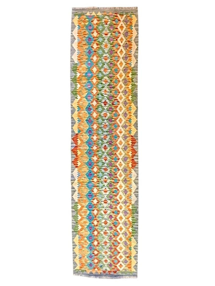 Colorful Bohemian Kilim - Size: 9.9 x 2.8