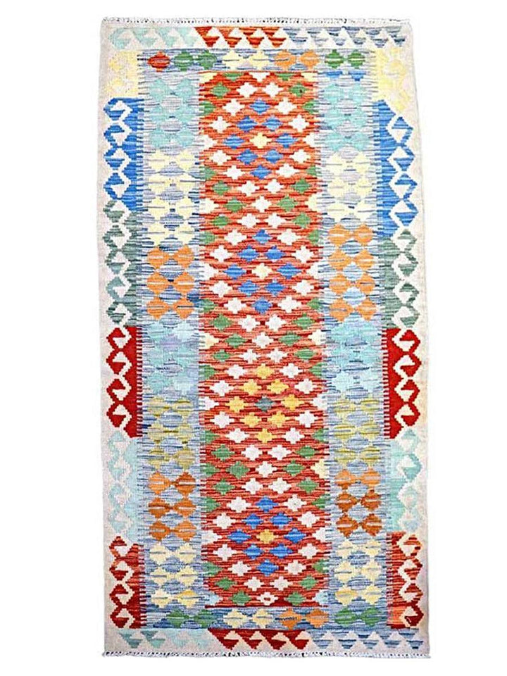 Colourful Bohemian Kilim - Size: 6.5 x 3.4