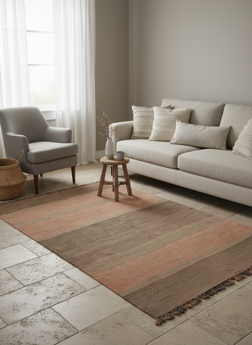 Flatweave Natural Jute Rug - Size: 9.1 x 5.11