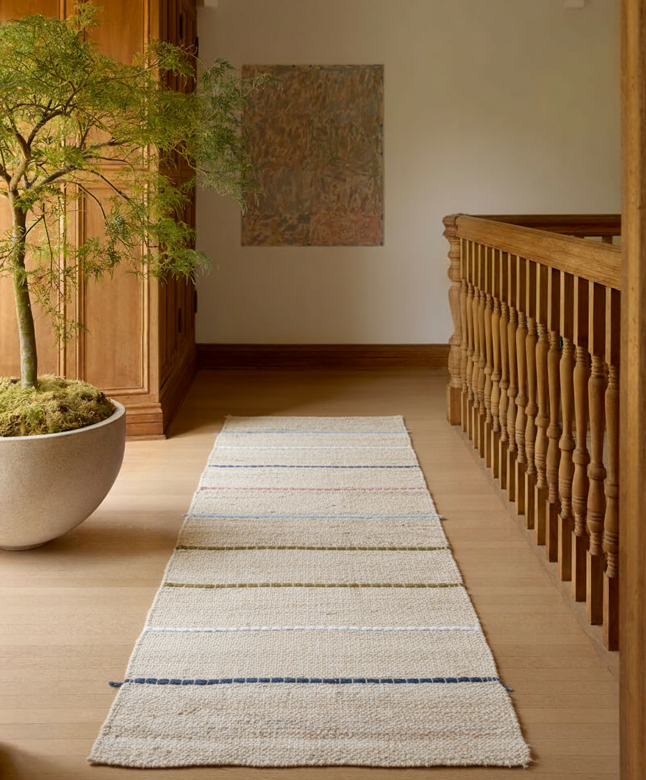 Flatweave Natural Jute Runner - Size: 5.2 x 2.4