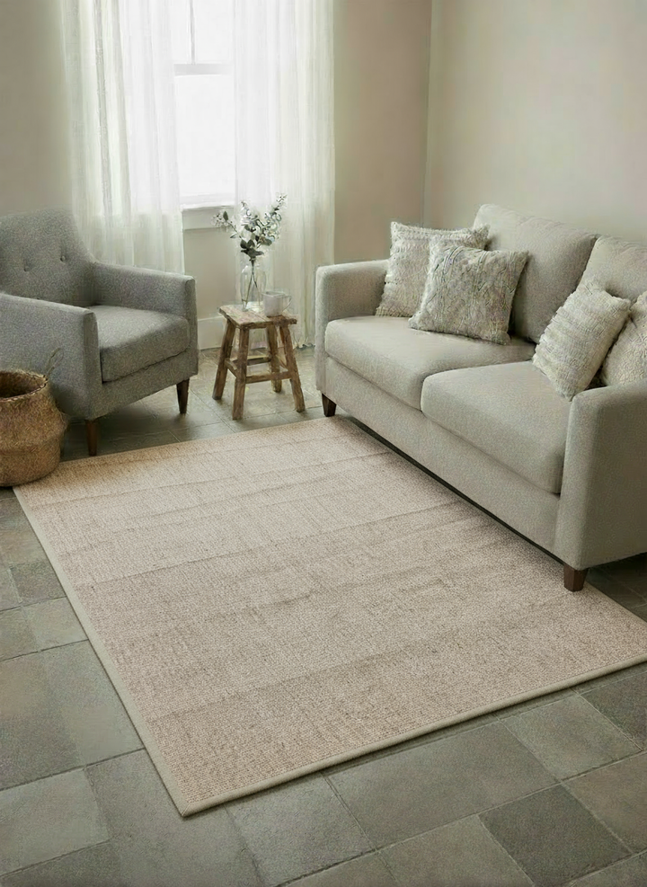 Flatweave Natural Jute Rug - Size: 6.4 x 4.4