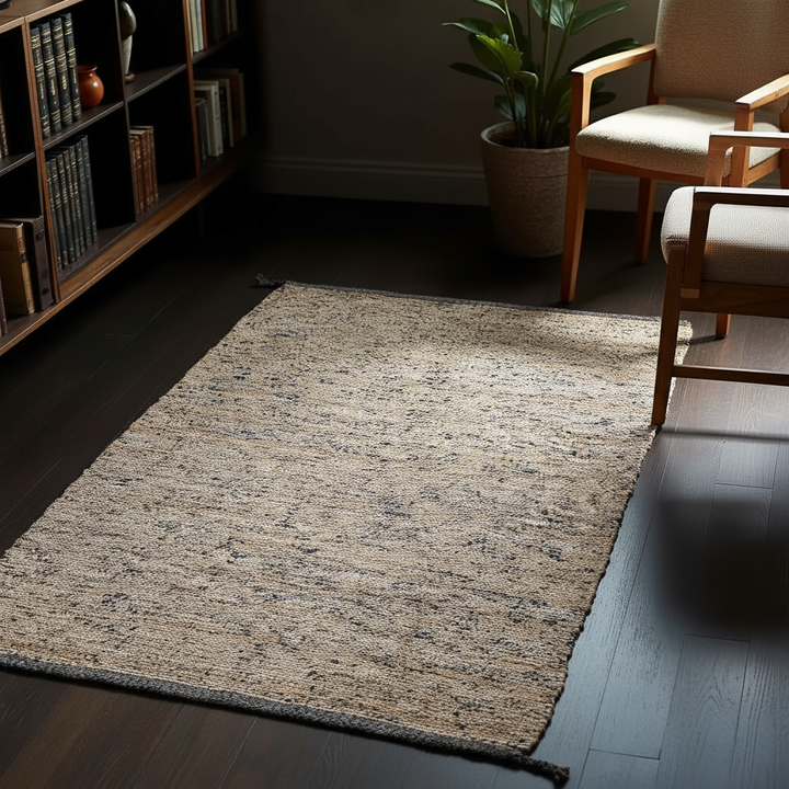 Flatweave Natural Jute Rug - Size: 6.4 x 4.4