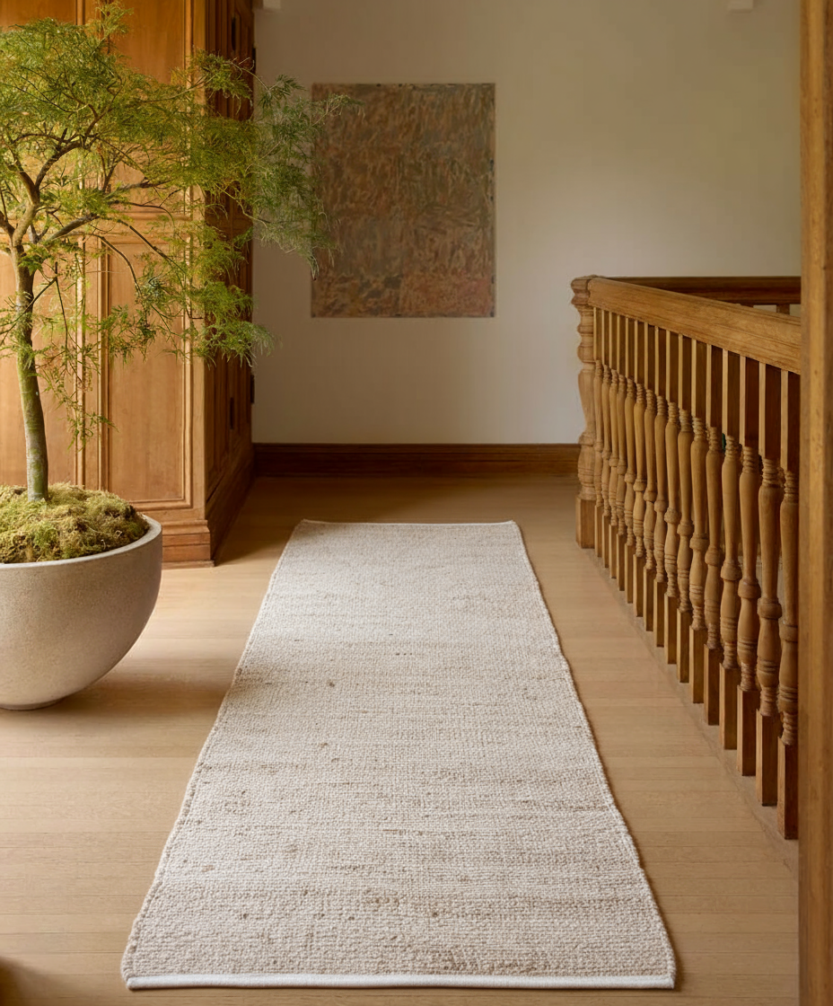 Flatweave Natural Jute Runner - Size: 6 x 2.4