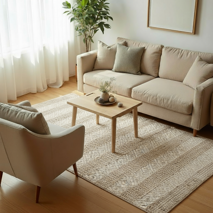 Braided Natural Jute Rug - Size: 4.11 x 2.4