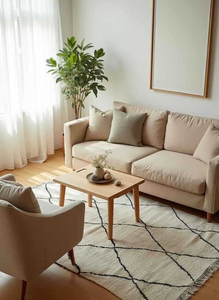 Bazaar Flatweave Rug - Size: 5.8 x 4.2