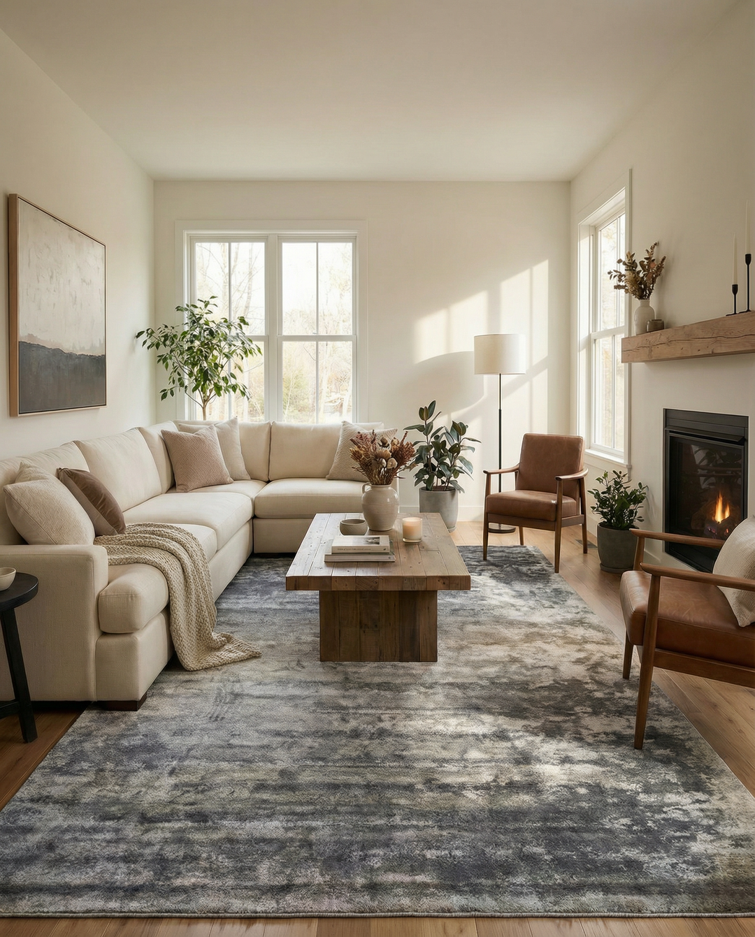 Hand Tufted Rug - Size: 13.3 x 9.5