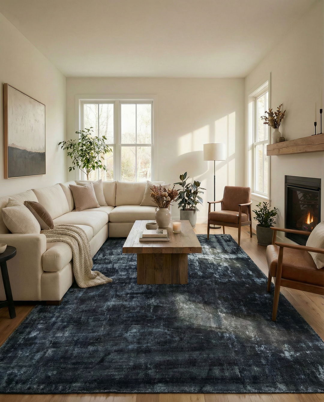 Leno Hand Tufted Rug - Size: 8 x 7.9